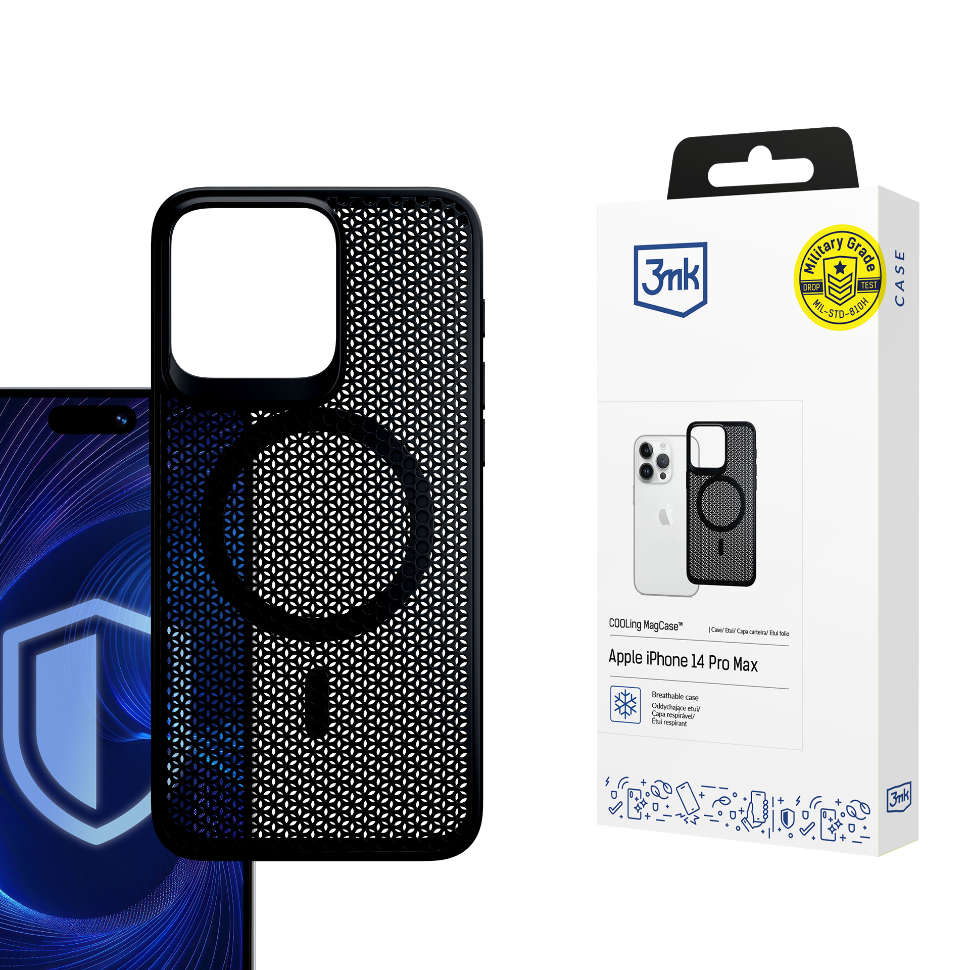 3mk COOLing MagCase Viedtālruņa apvalks Apple iPhone 14 Pro Max - melns