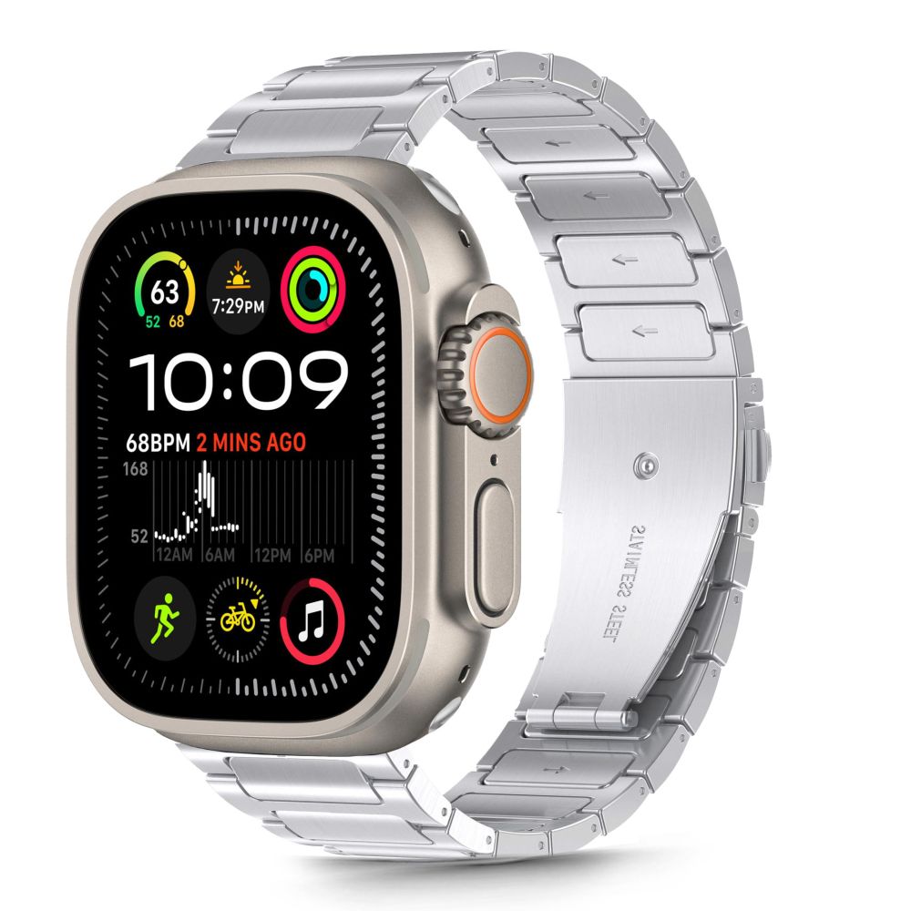 Siksniņa TECH-PROTECT STAINLESS CLASSIC APPLE WATCH 6 / 7 / 8 / 9 / 10 / SE / ULTRA 1 / 2 (44 / 45 / 46 / 49 MM) sudraba