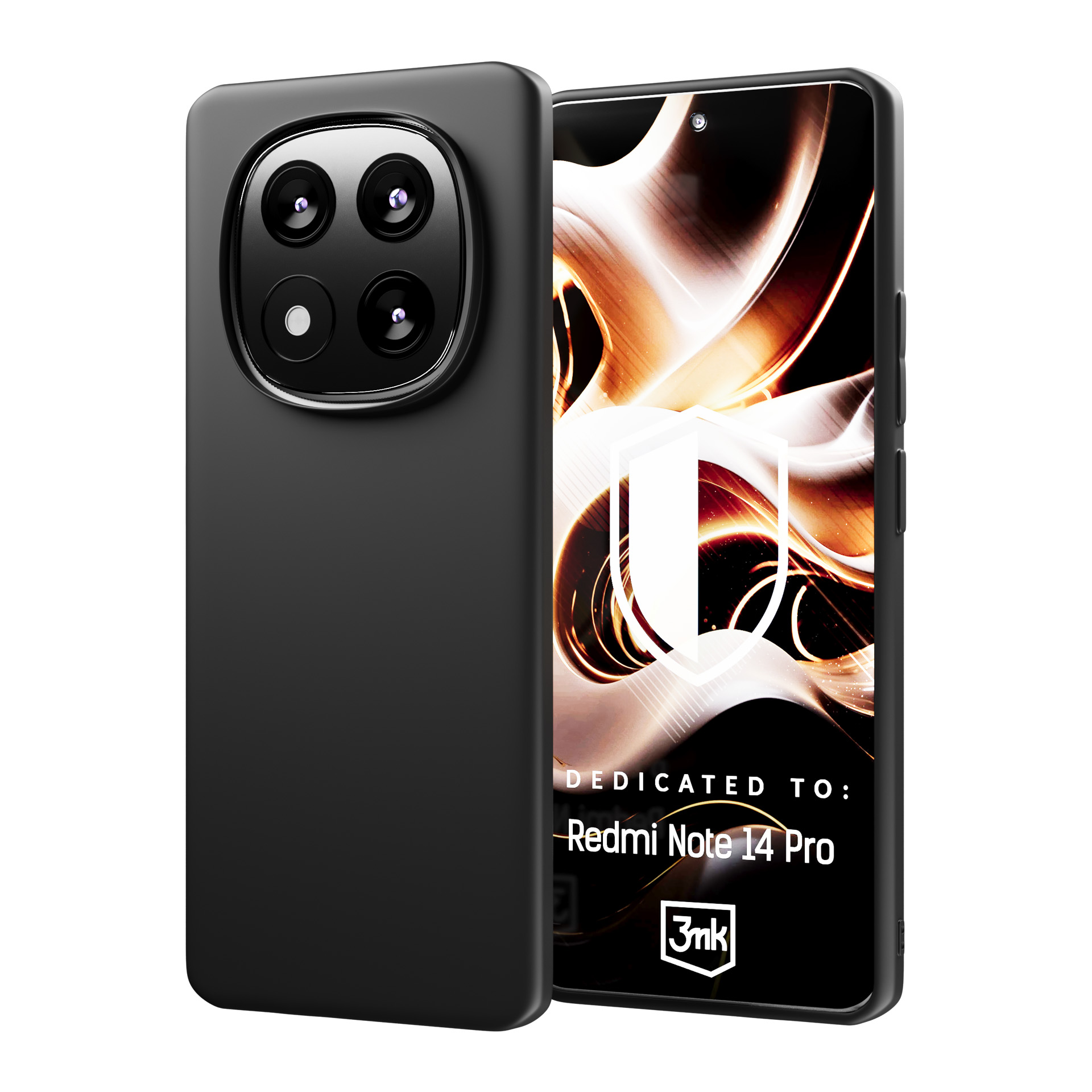 3mk Matētais viedtālruņa apvalks Xiaomi Redmi Note 14 Pro - melns