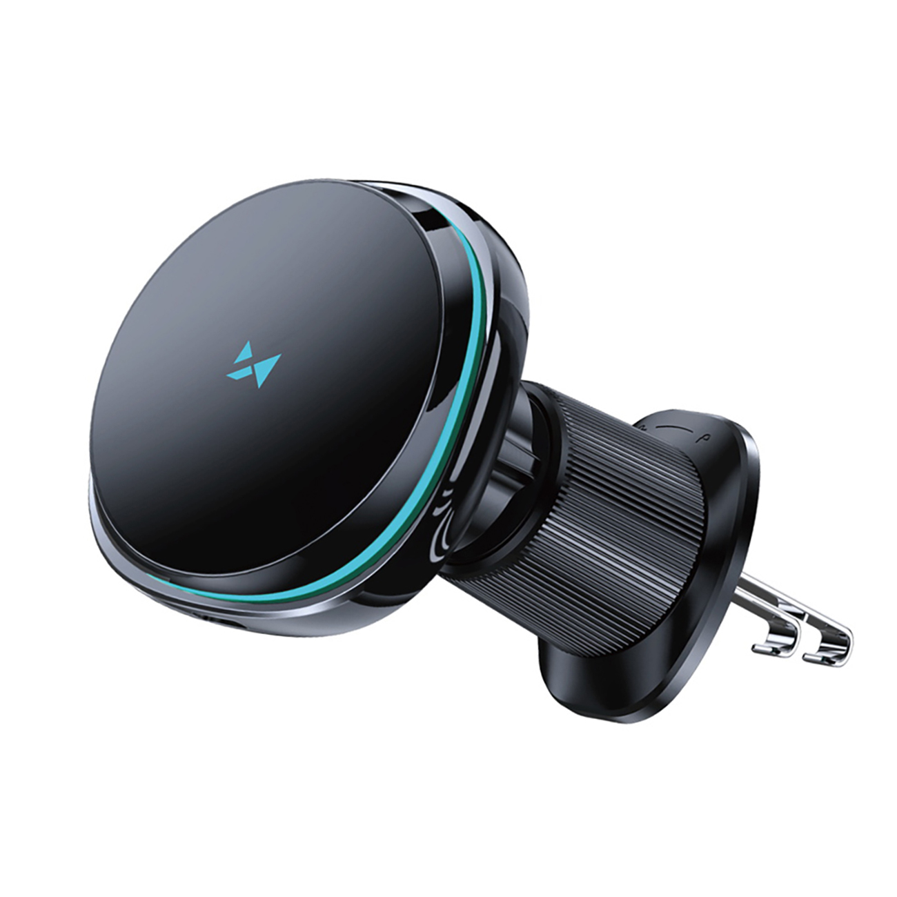 Bezvadu auto lādētājs+turētājs Wozinsky (WCT5-6S2Y) magnētisks (MagSafe 15W) ventilācijas restei melns