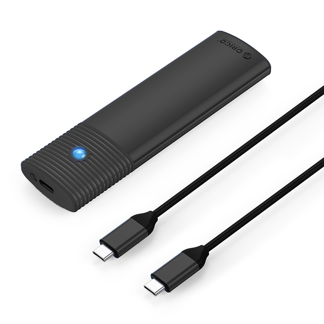 Orico PWM2 M.2 NGFF SATA USB-C 5 Gb/s diskdzinis - melns