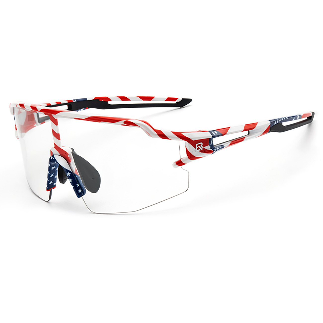 Rockbros fotohromās velosipēda brilles ar UV aizsardzību un korekcijas ieliktni 14120008002, USA raksts - baltas