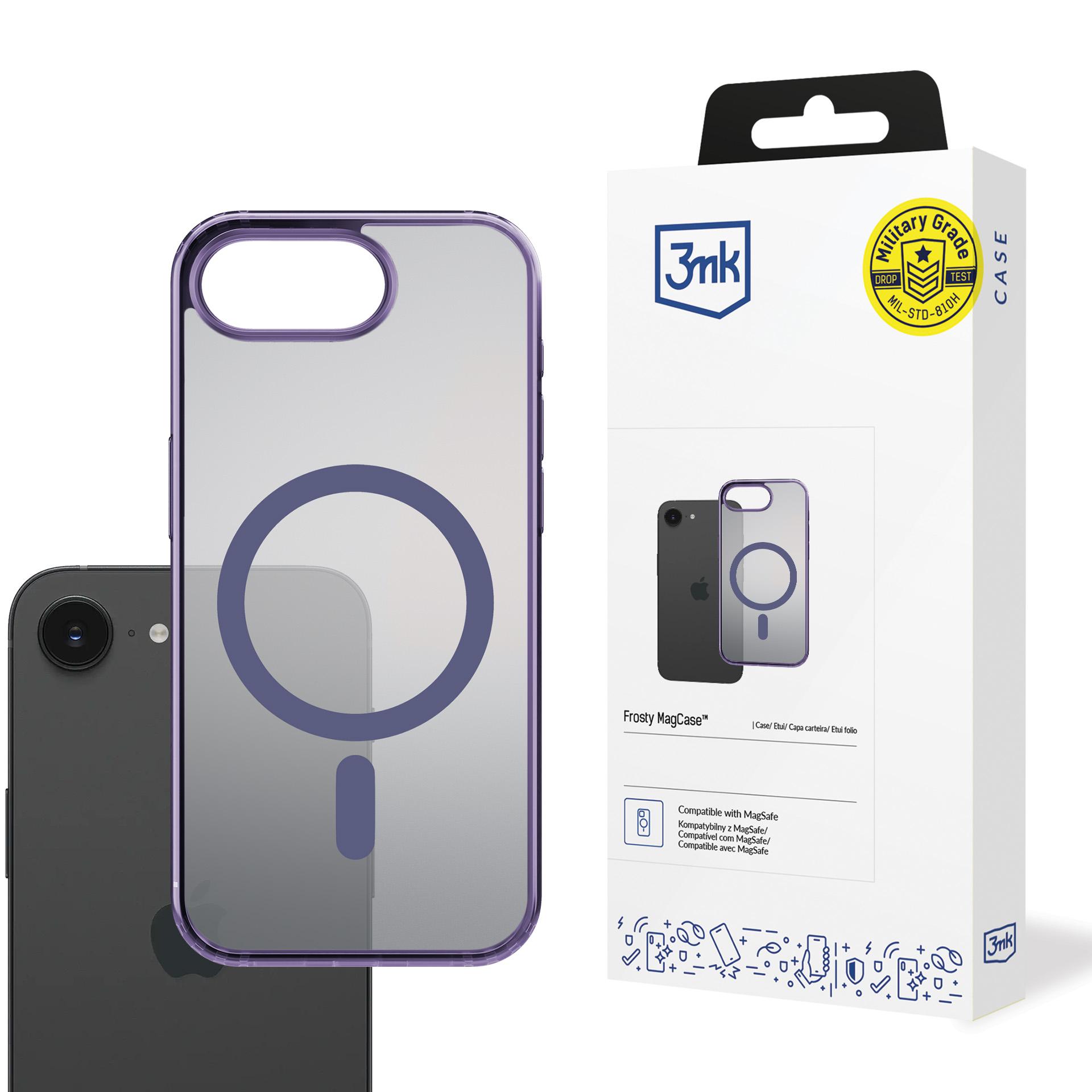 3mk Frosty Magnētiskais viedtālruņa apvalks Apple iPhone 16E - violets