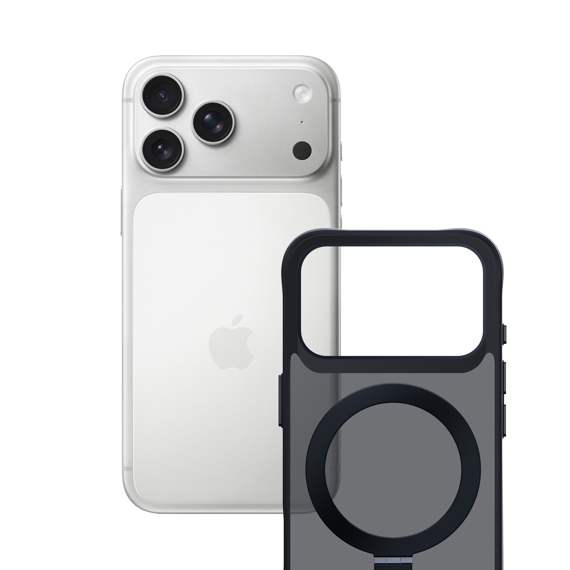 3mk Smoke magnētiskais viedtālruņa apvalks ar statīvu iPhone 17 Pro - melns