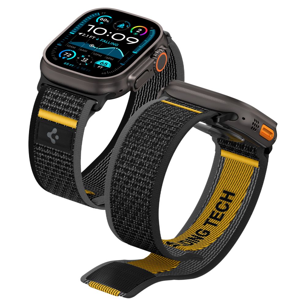 SPIGEN ATHLEX AIR APPLE WATCH 6 / 7 / 8 / 9 / 10 / SE / ULTRA 1 / 2 (44 / 45 / 46 / 49 MM) ACTIVE melns