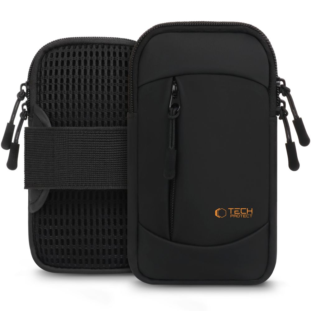 TECH-PROTECT M6 universāla sporta rokas saite melna/oranža