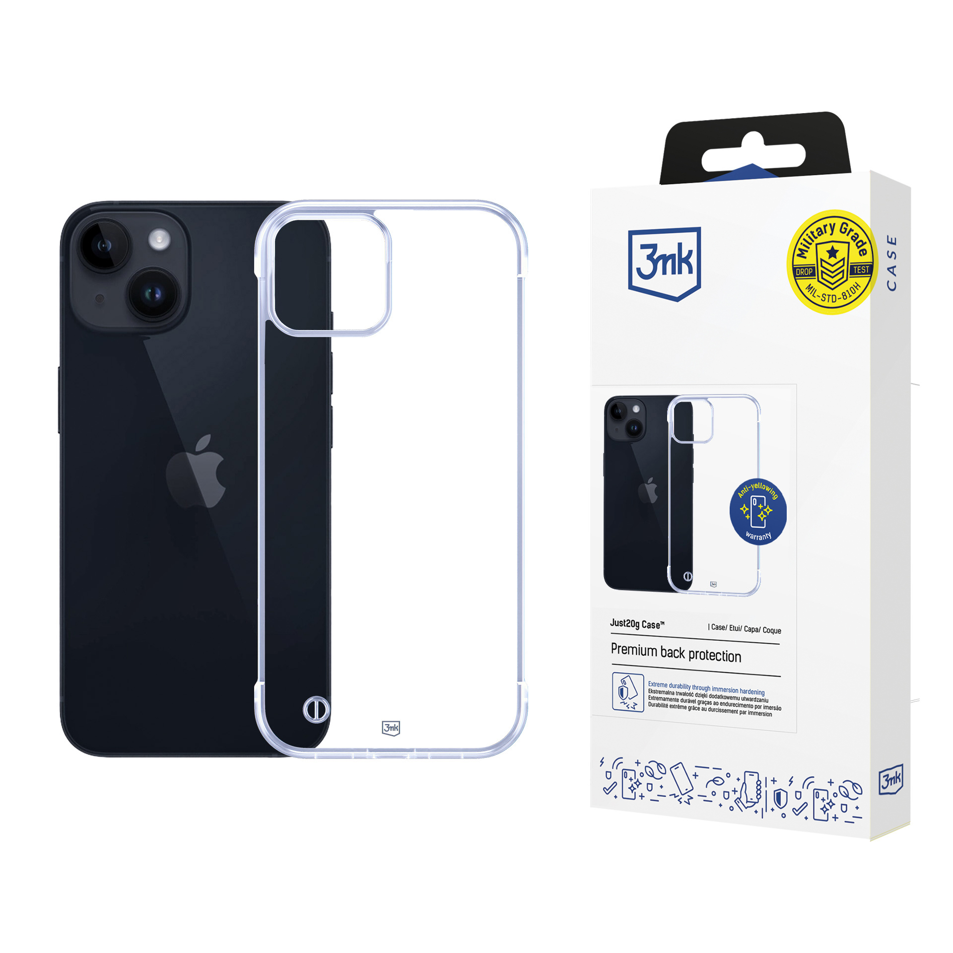 3mk Just20g Caurspīdīgs apvalks iPhone 13 - caurspīdīgs