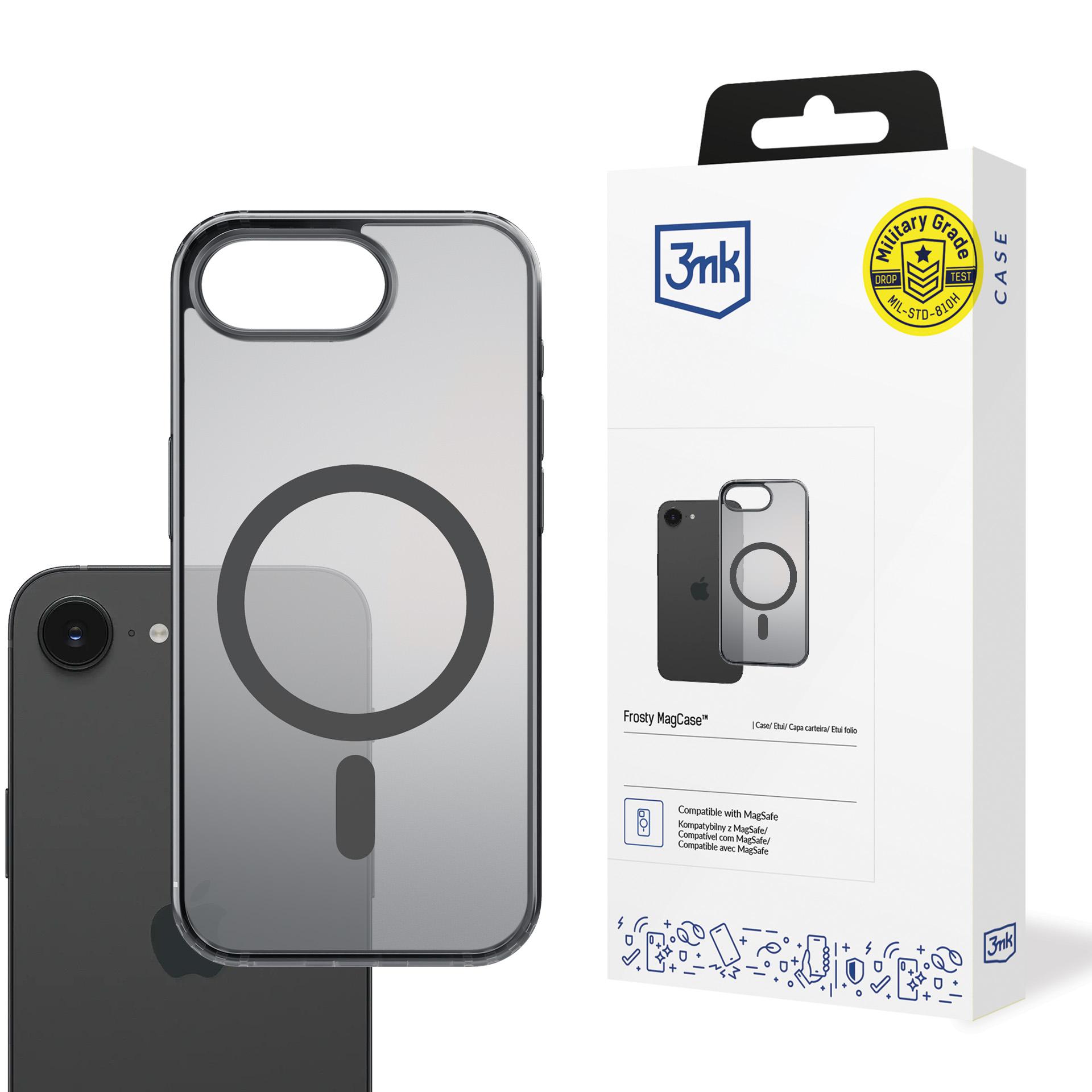 3mk Frosty Magnētiskais viedtālruņa apvalks iPhone 16E - melns