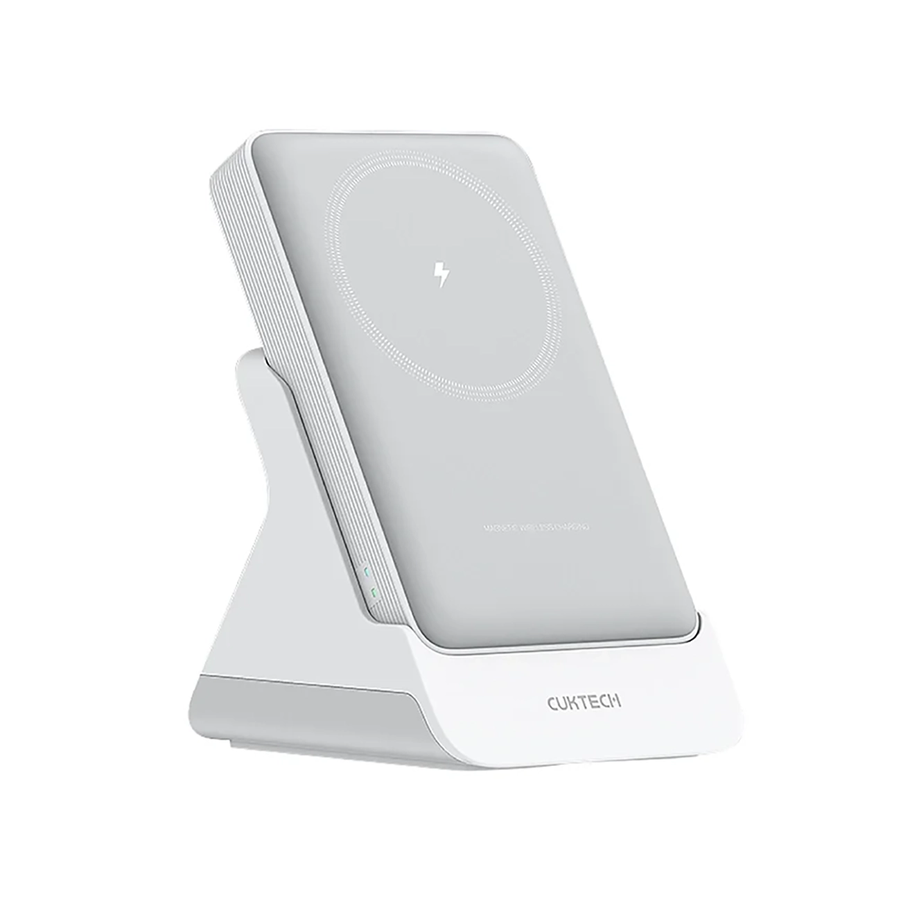 Cuktech WPB100N ārējais akumulators 10 000 mAh, 20 W, ar magnētisku stiprinājumu un statīvu – balts