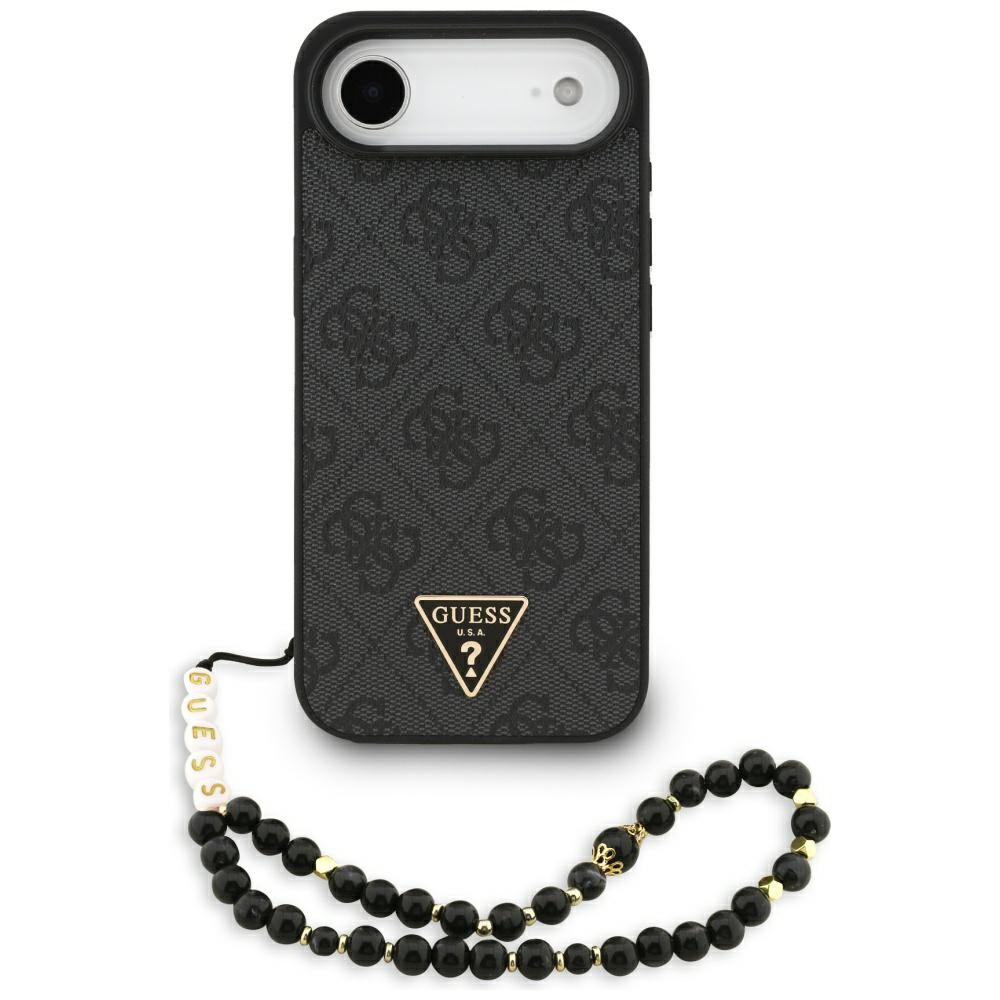 Guess 4G Strap Triangle Logo MagSafe maciņš iPhone 17 Air - melns