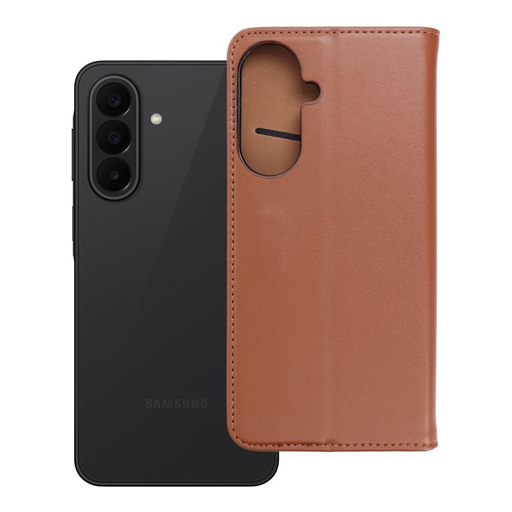 Ādas atlokāmais maciņš Samsung A27 Smart Pro Book, brūns