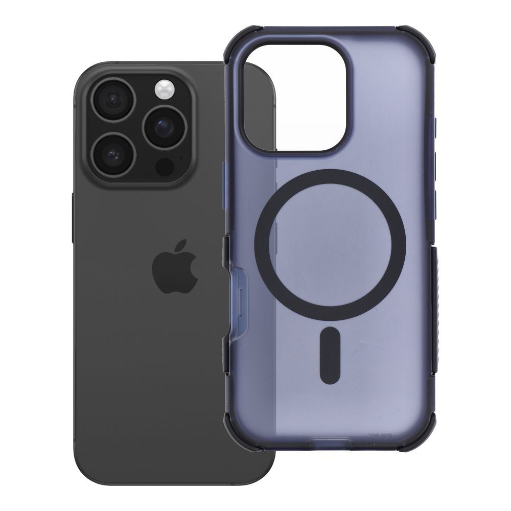 Case for iPhone 16 Pro Forcell F-Protect BumperX Premium compatible with MagSafe navy blue