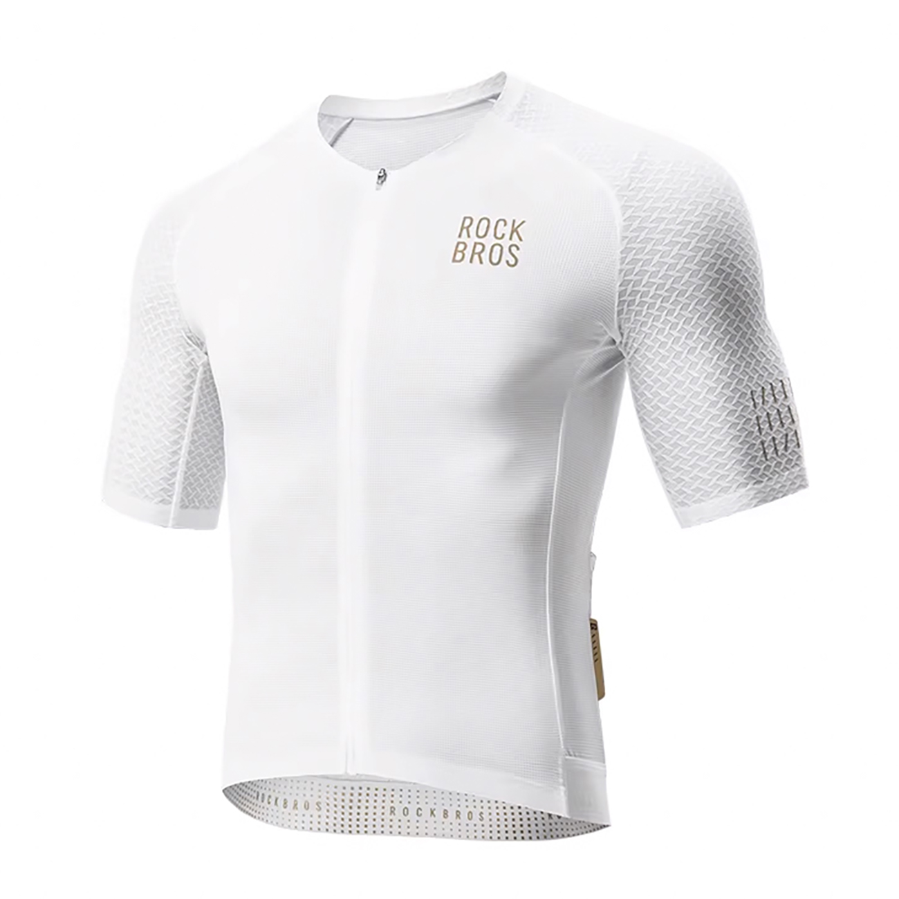 Rockbros YDDX011 Diamond riteņbraukšanas krekls ar īsām piedurknēm, XL izmērs – balts