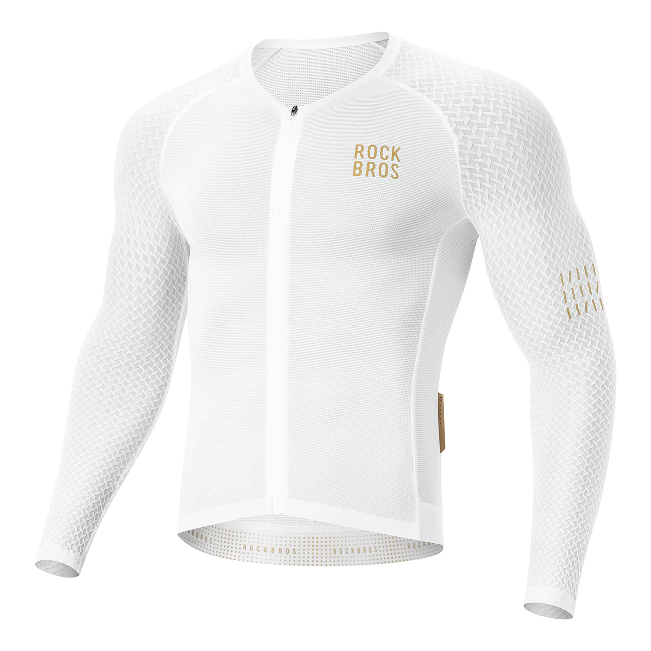 Rockbros YDCX008 Diamond Long Sleeve Cycling Jersey Size M - White