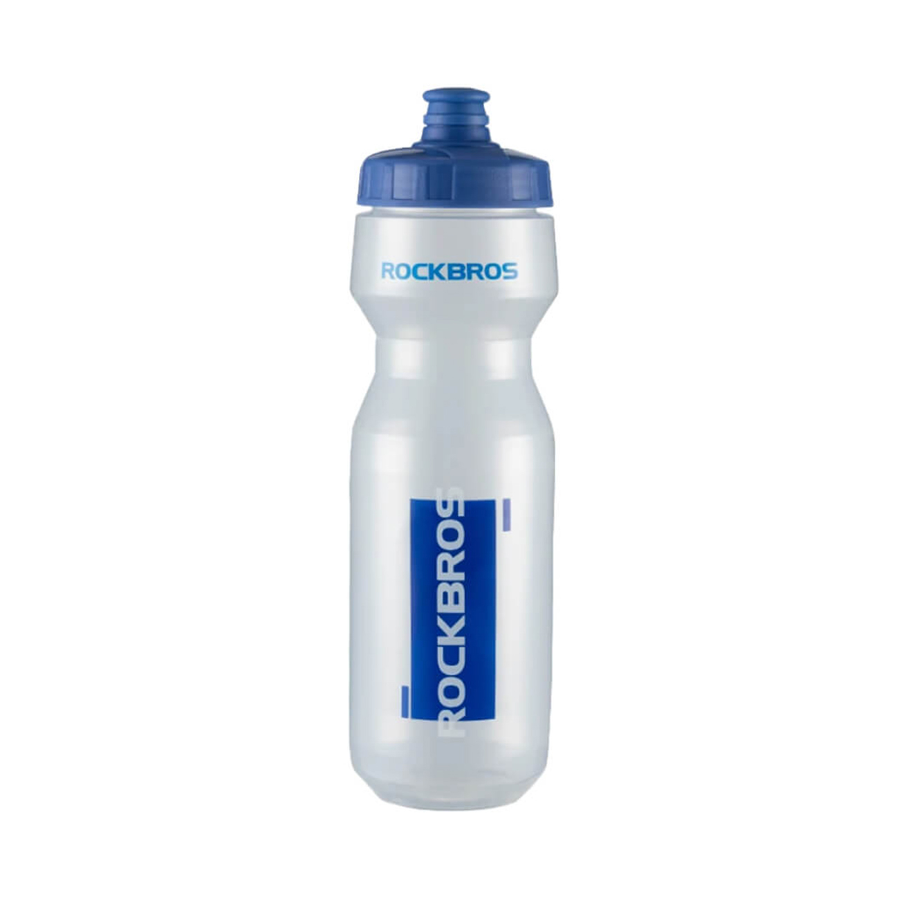 Rockbros 750 ml velosipēda pudele - caurspīdīga ar zilu iemuti