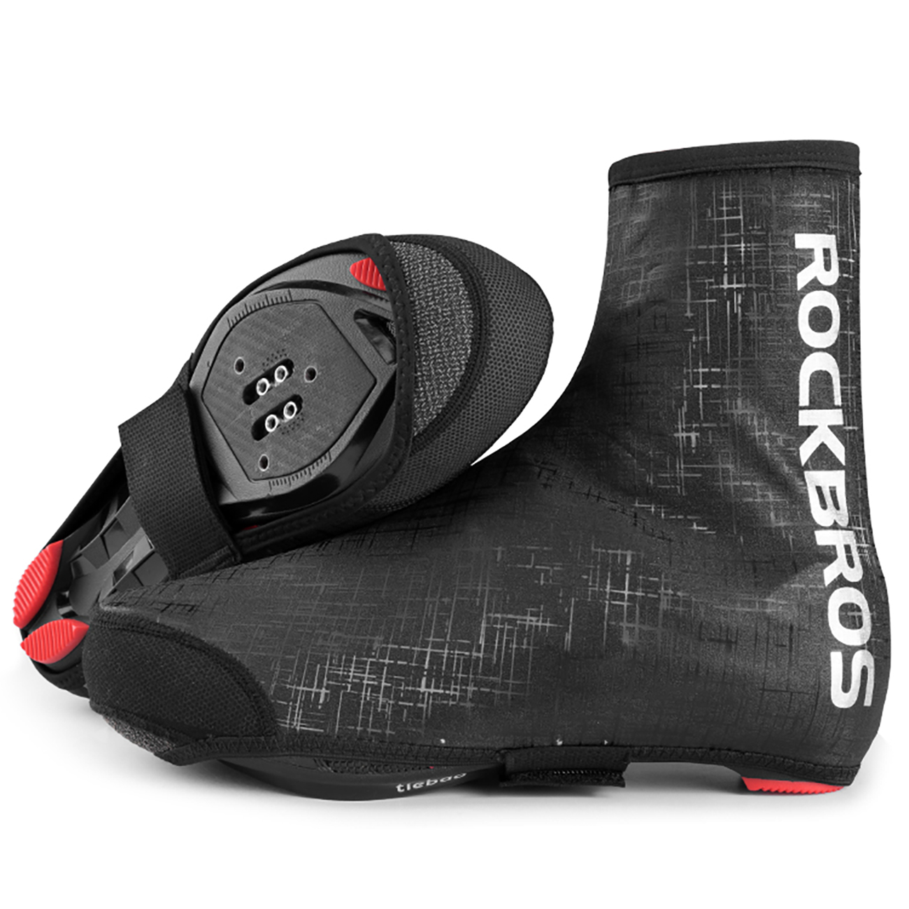 Rockbros LF1081 vēja un ūdensizturīgi apavu pārvalki 42-46 cm - melni