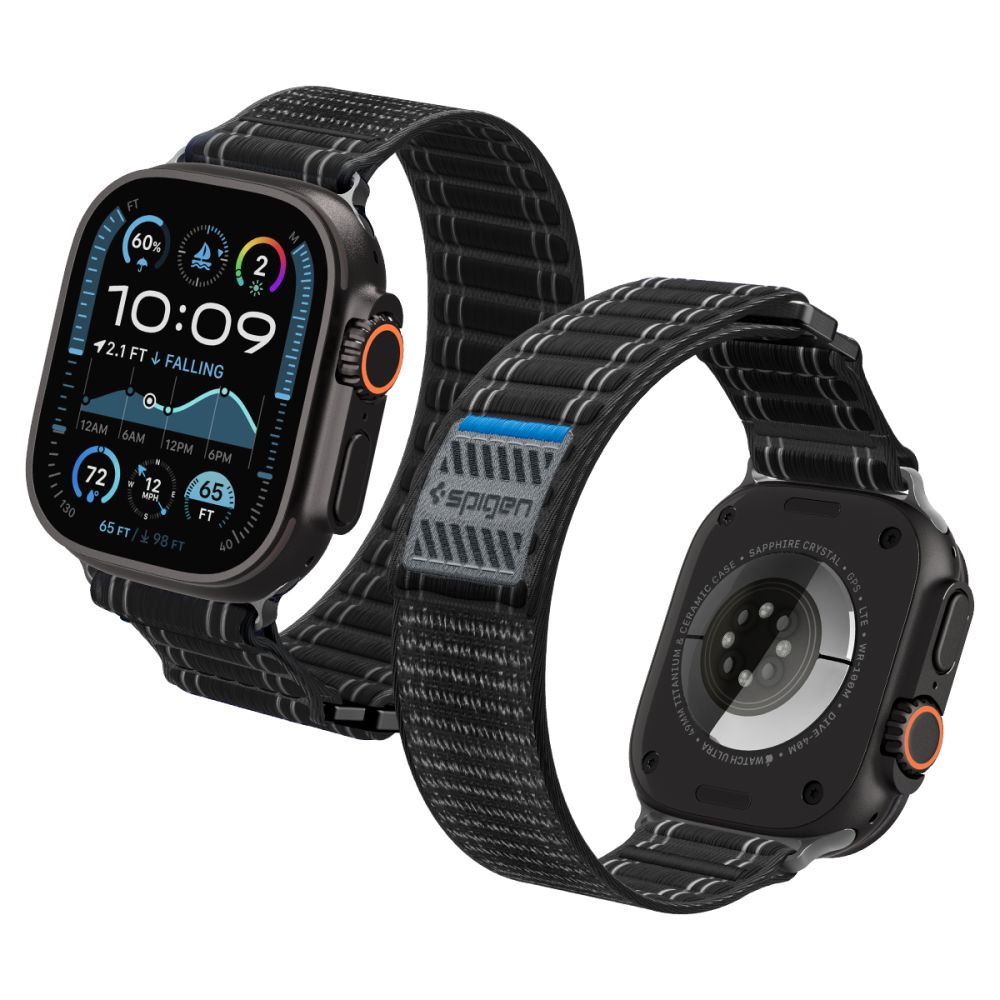 Spigen WBF0 ремешок для Apple Watch 44 / 45 / 46 / 49 mm — черный