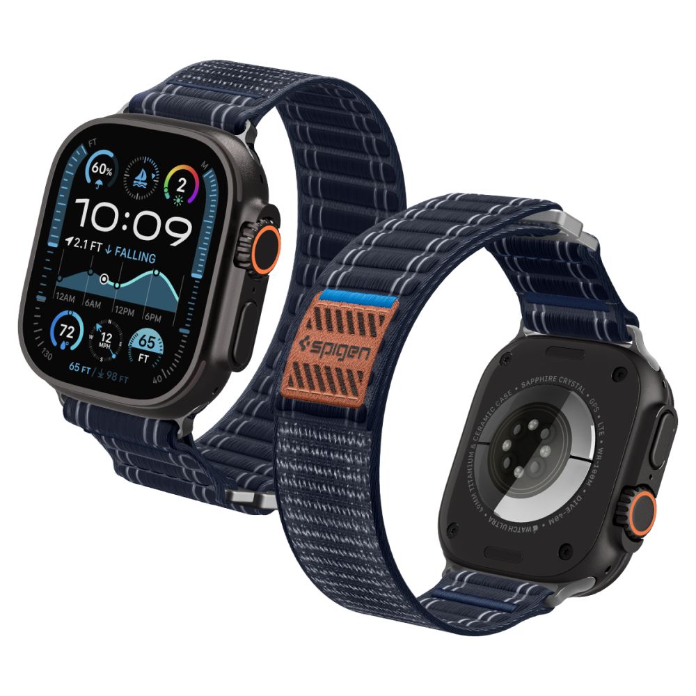 Spigen WBF0 ремешок для Apple Watch 44 / 45 / 46 / 49 mm — темно-синий