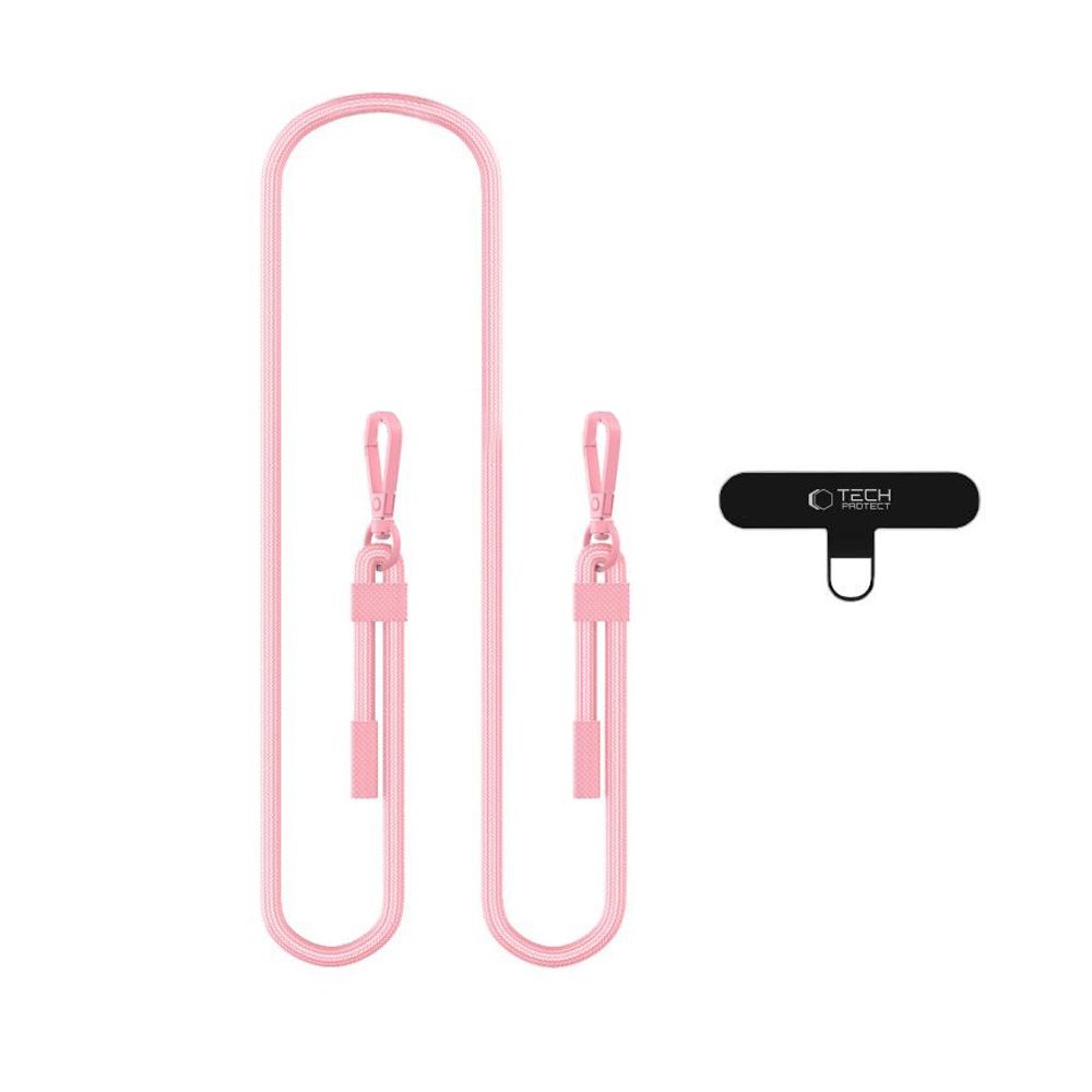 TECH-PROTECT C5SE ROPE CROSSBODY STRAP gaiši rozā