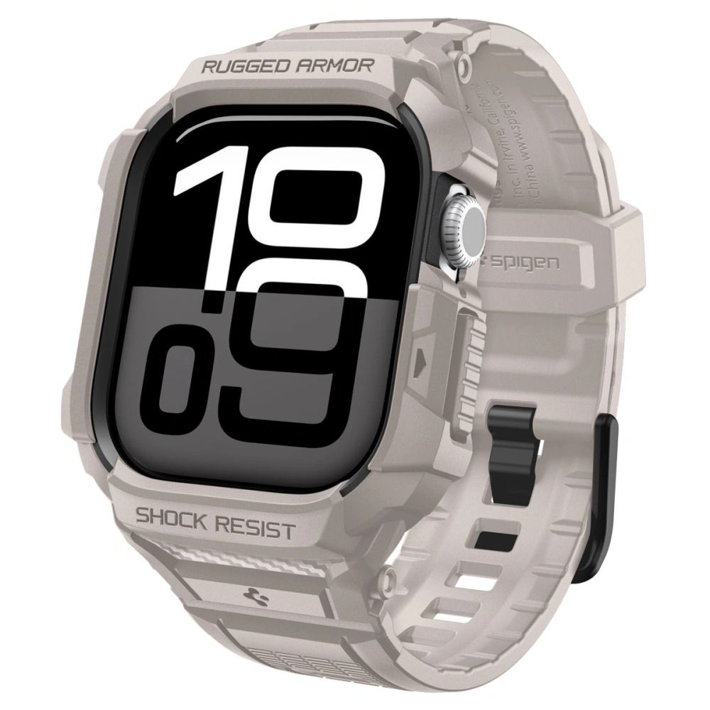 SPIGEN RUGGED ARMOR maciņš ”PRO” V2 APPLE WATCH 10 / 11 (46 MM) DUNE BEIGE