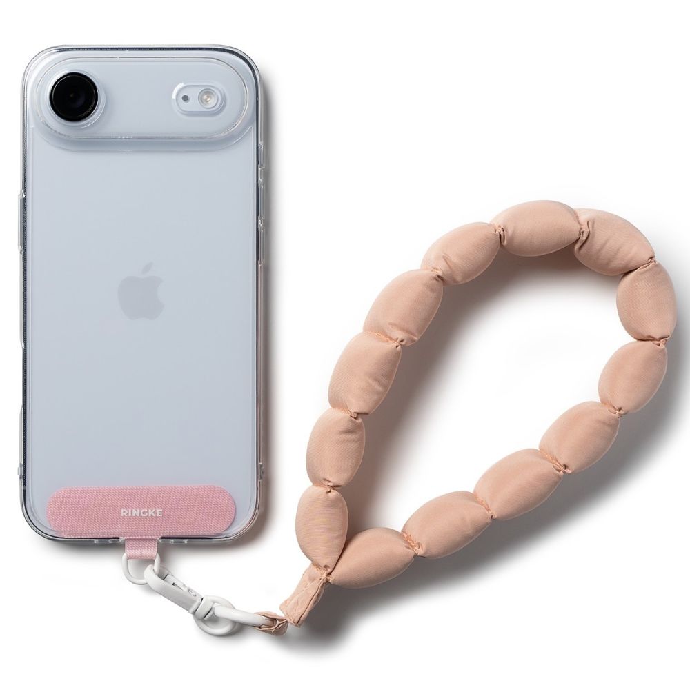 RINKGE HOLDER & PUFFER HAND STRAP FLORAL rozā