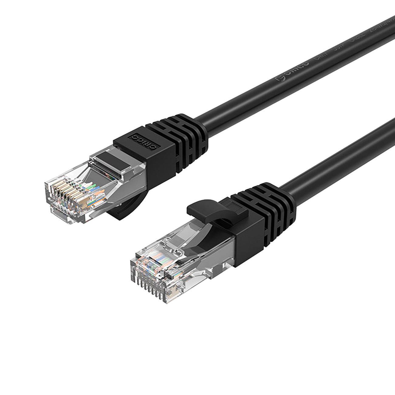 Orico PUG-C6 CAT6 1000Mbps RJ45 Ethernet tīkla kabelis LAN apaļš 40m - melna
