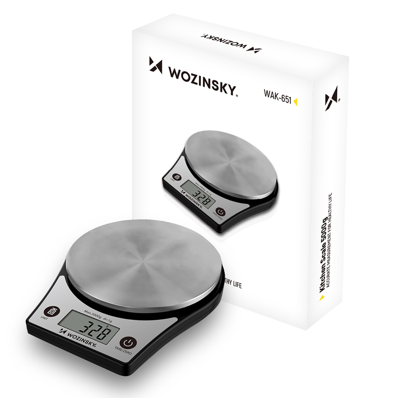 Wozinsky WAK-651 virtuves svari ar LCD displeju, līdz 5 kg – melns
