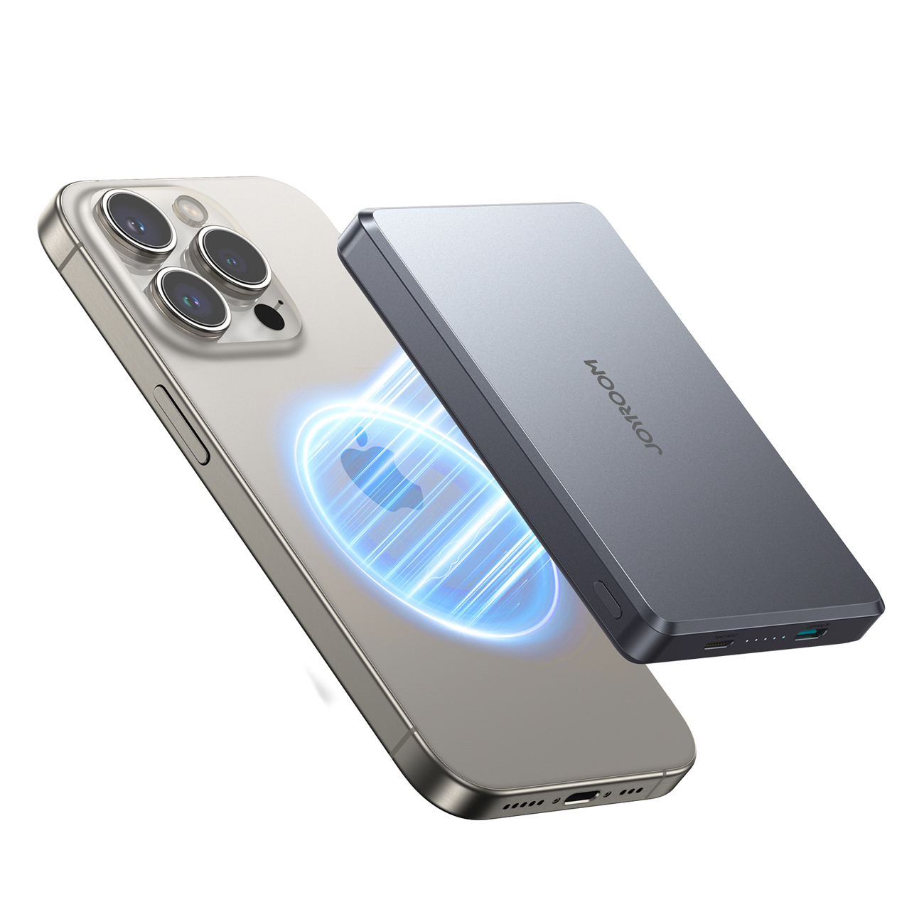 Joyroom JR-PBM08 Pro 22,5 W 10000 mAh ārējais akumulators ar bezvadu uzlādi un 2 x USB-C – pelēks