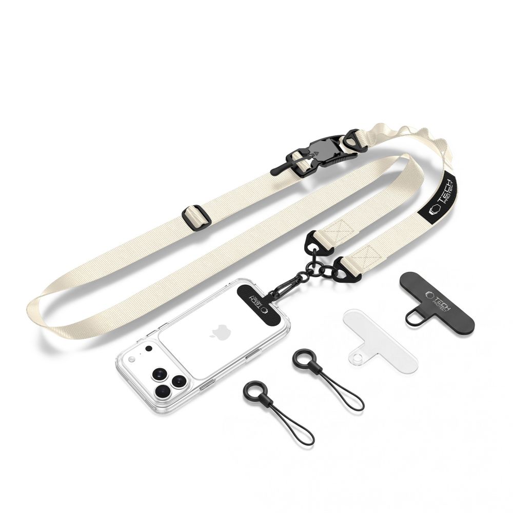Tech-Protect C9S Rope Crossbody Phone Lanyard - Beige