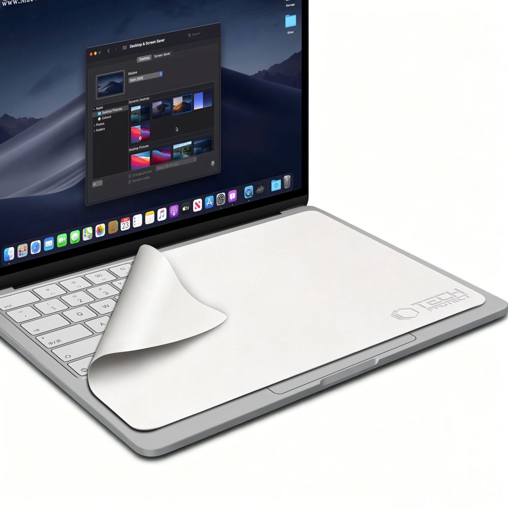 Tech-Protect mikrošķiedras pulēšanas drāna ekrānam, paredzēta 15-16" klēpjdatoram - pelēka