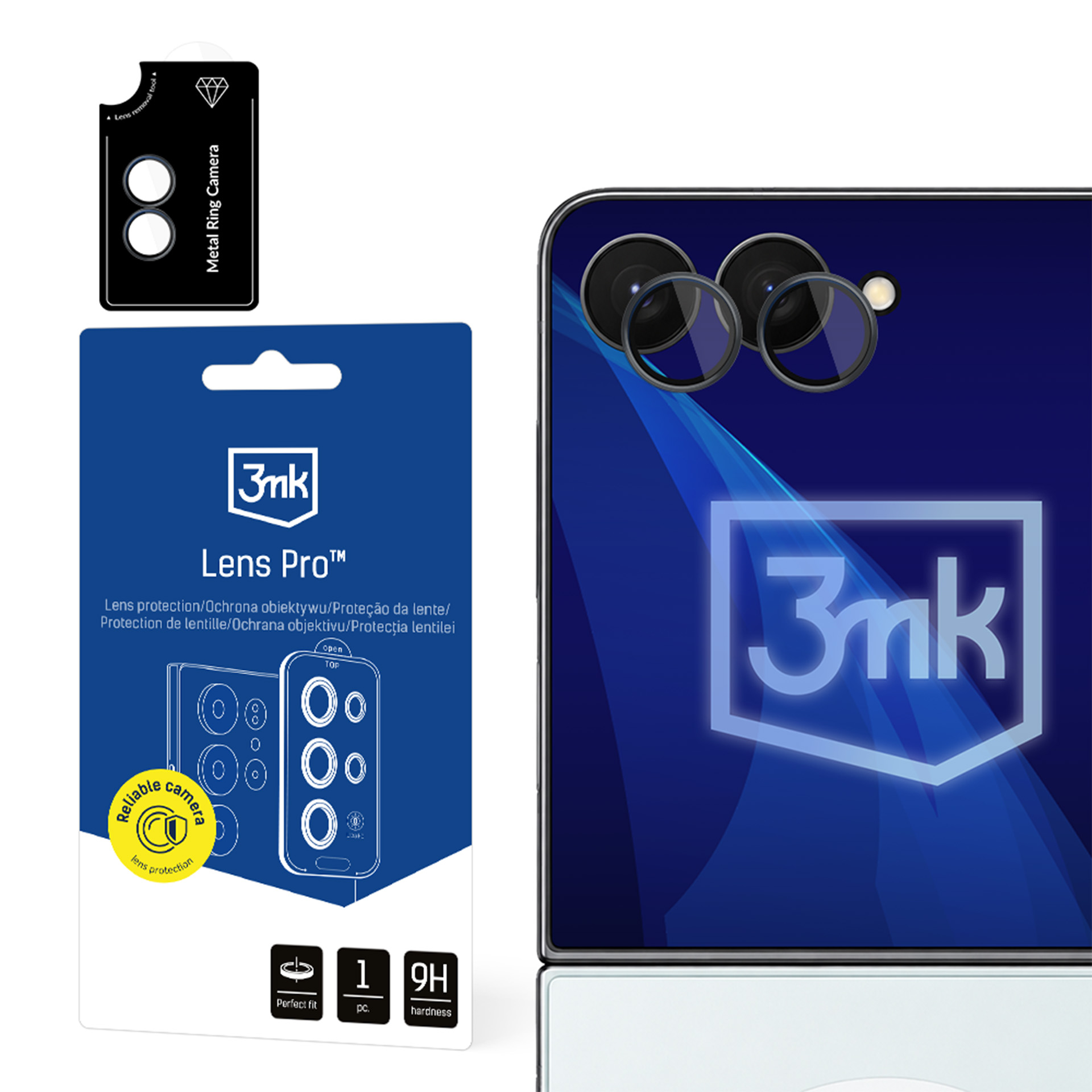 Lens Protection Pro™ kameras objektīva aizsargs Samsung Galaxy Z Flip 8 - melns