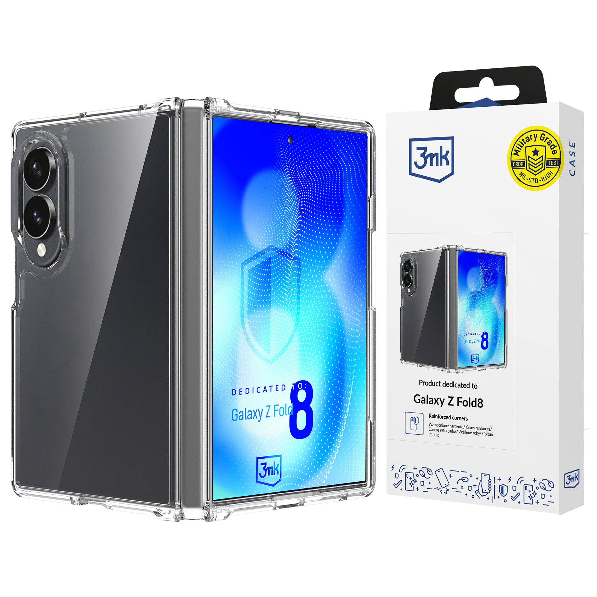 3mk Armor Case maciņš Samsung Galaxy Z Fold 8 Wide, caurspīdīgs