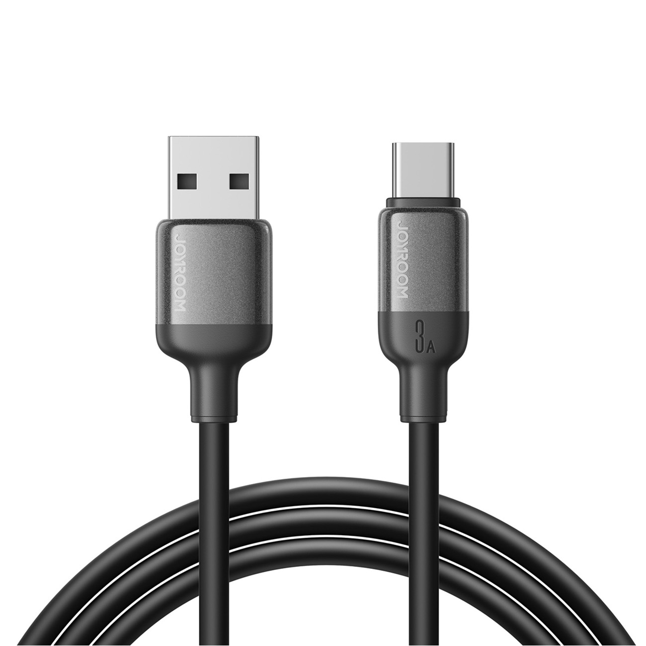 Joyroom S-A62 Lively Series 3A USB-A - USB-C kabelis 1.2 m - melns