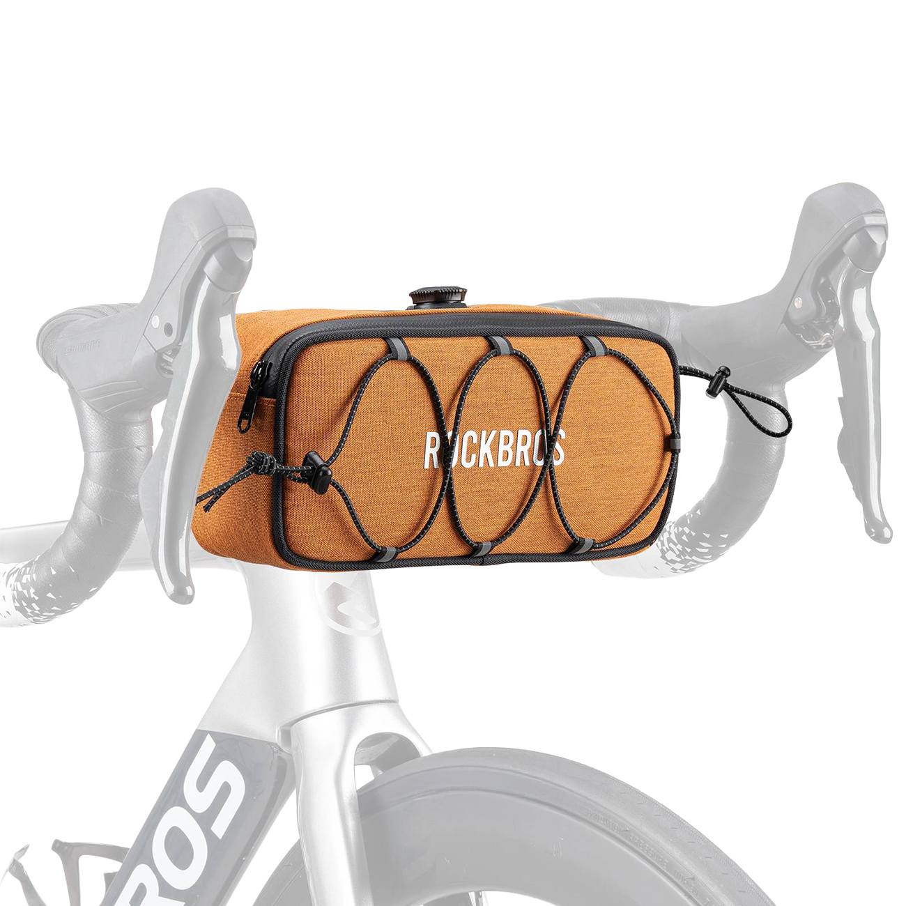 Rockbros TL001 ROAD TO SKY 1.9L velosipēda stūres soma ūdensizturīga - oranža
