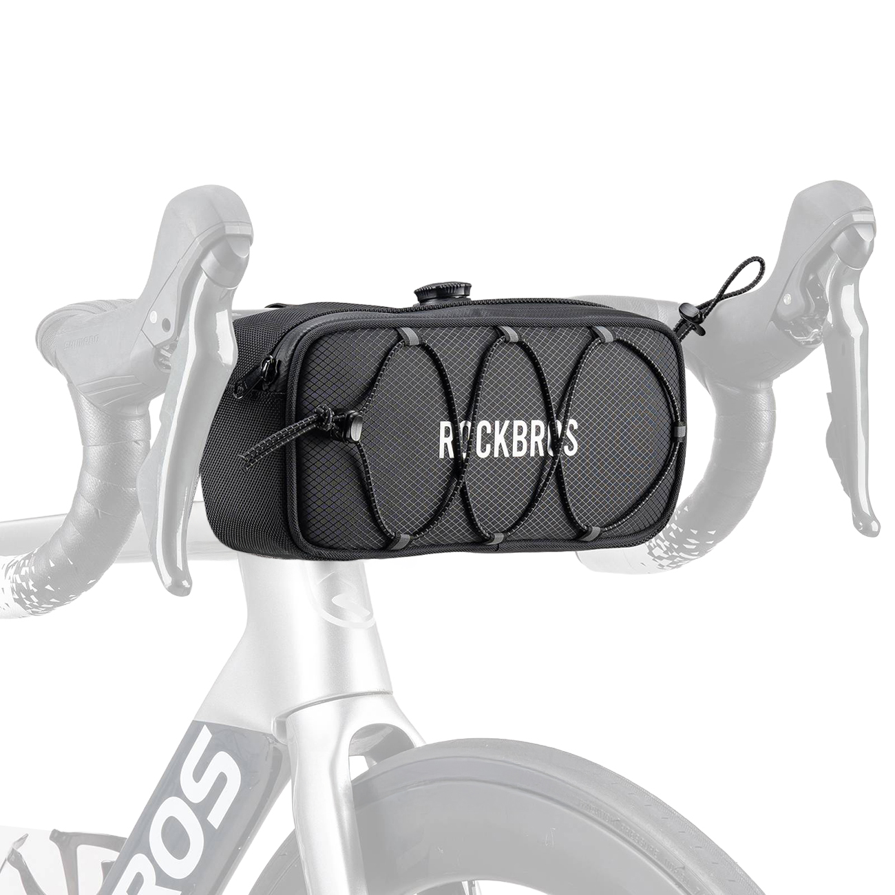 Rockbros TL001 ROAD TO SKY 1.9L ūdensizturīga velosipēda stūres soma - melna