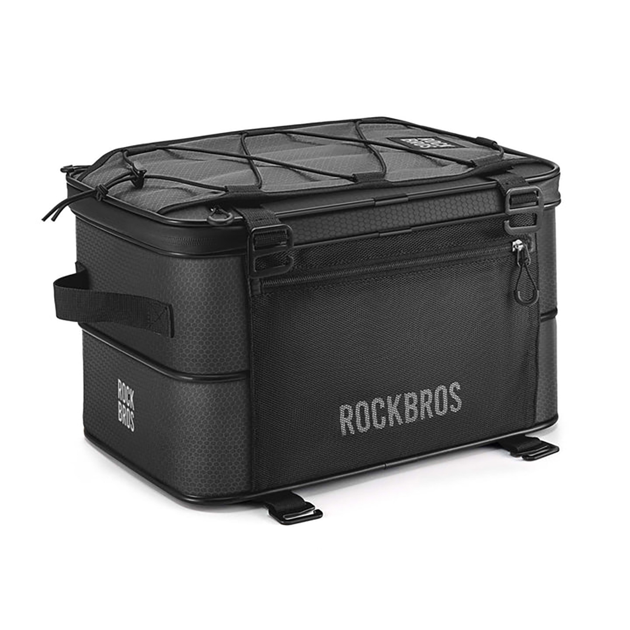 Rockbros A30 ROAD TO SKY saliekama 15–30 l velosipēda bagāžnieka soma – melna