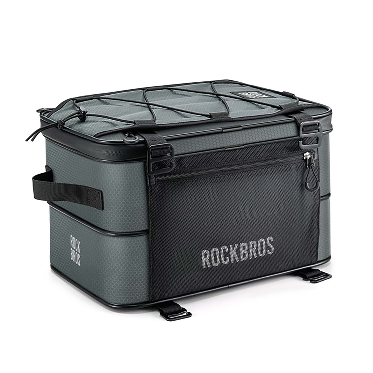 Rockbros A30 ROAD TO SKY saliekama 15–30 l velosipēda bagāžnieka soma – pelēka