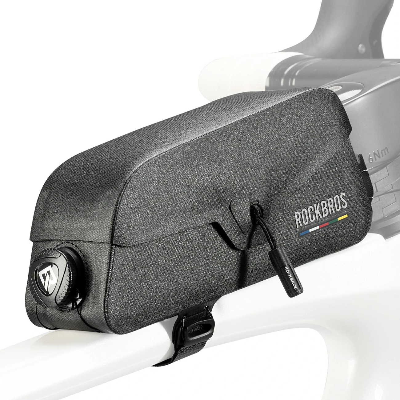 Rockbros AS-134 ROAD TO SKY ūdensizturīga 0,9 l velosipēda rāmja soma – melna