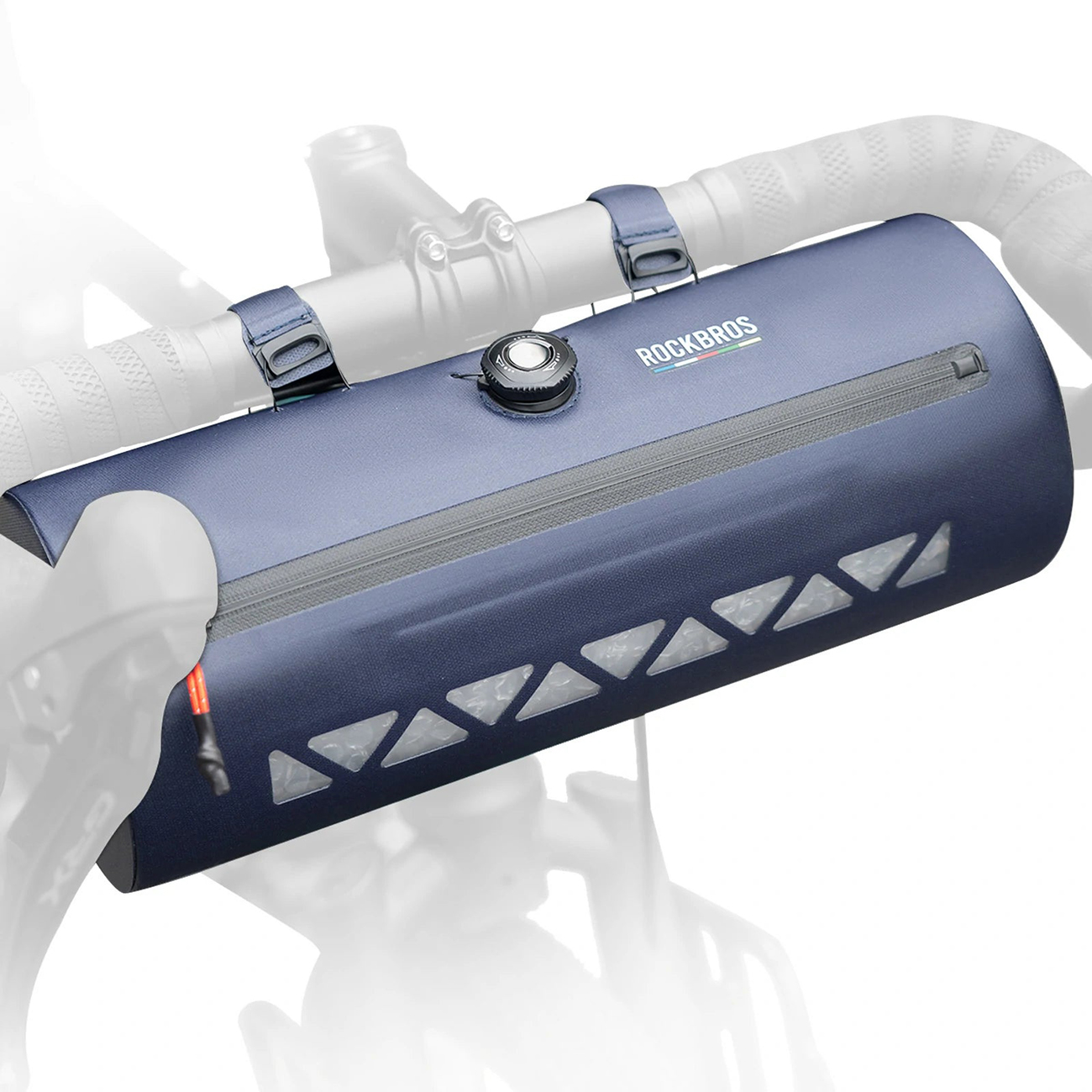 Rockbros AS-144 ROAD TO SKY ūdensizturīga 4 l velosipēda stūres soma – zila