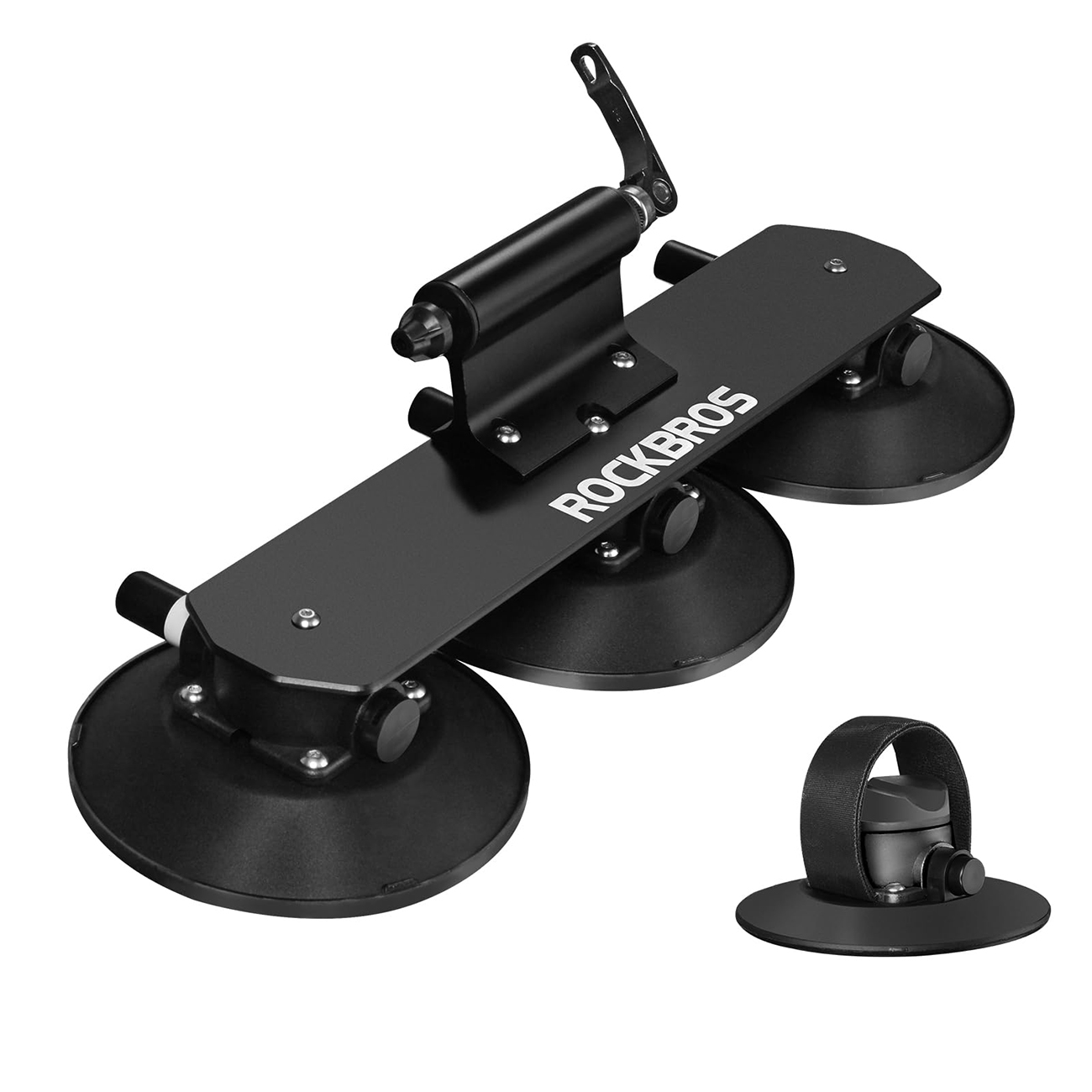 Rockbros XP1001 automašīnas jumta turētājs ar piesūcekņiem 1 velosipēdam – melns