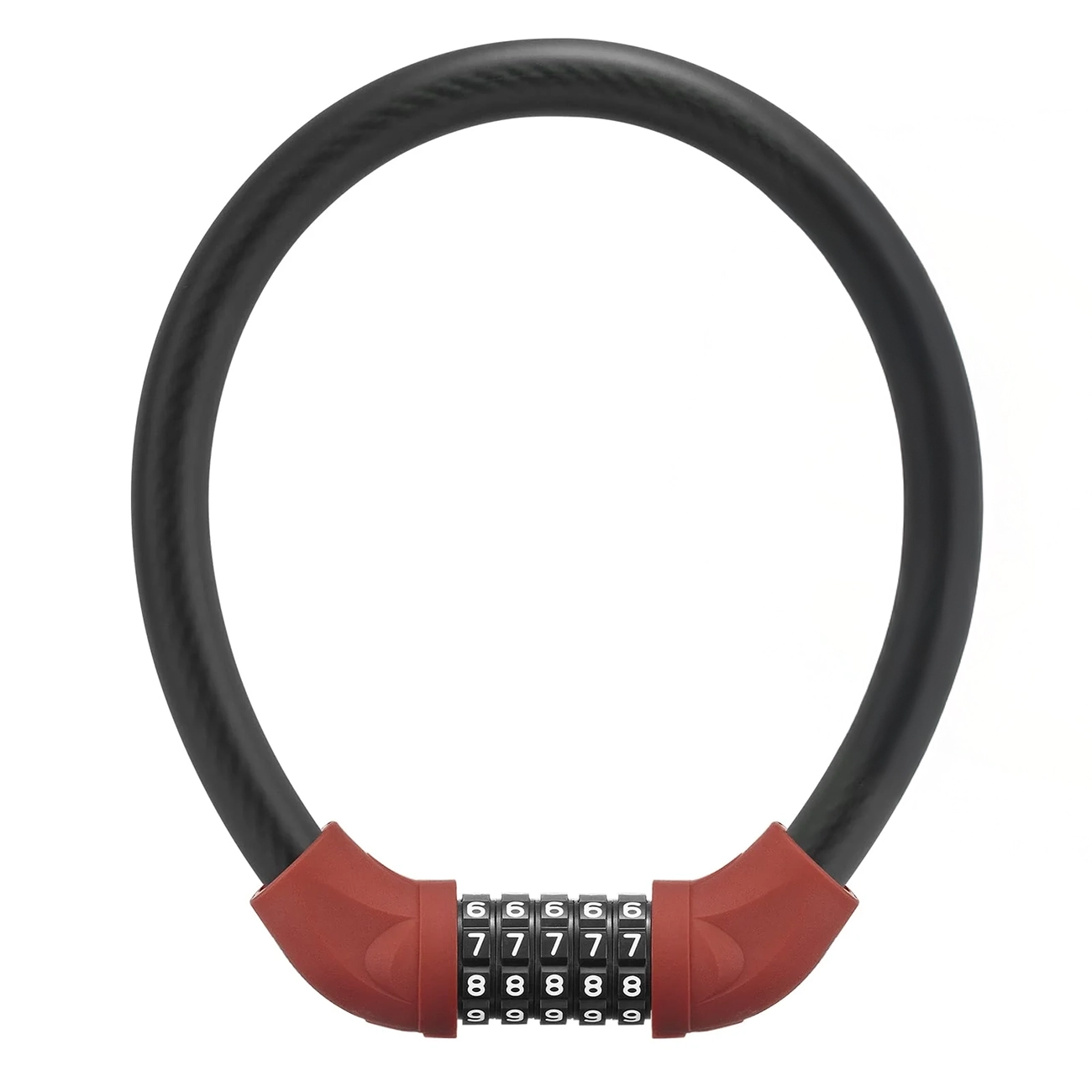 Rockbros RKS570-RD velosipēda slēdzene – tērauda trose, kods