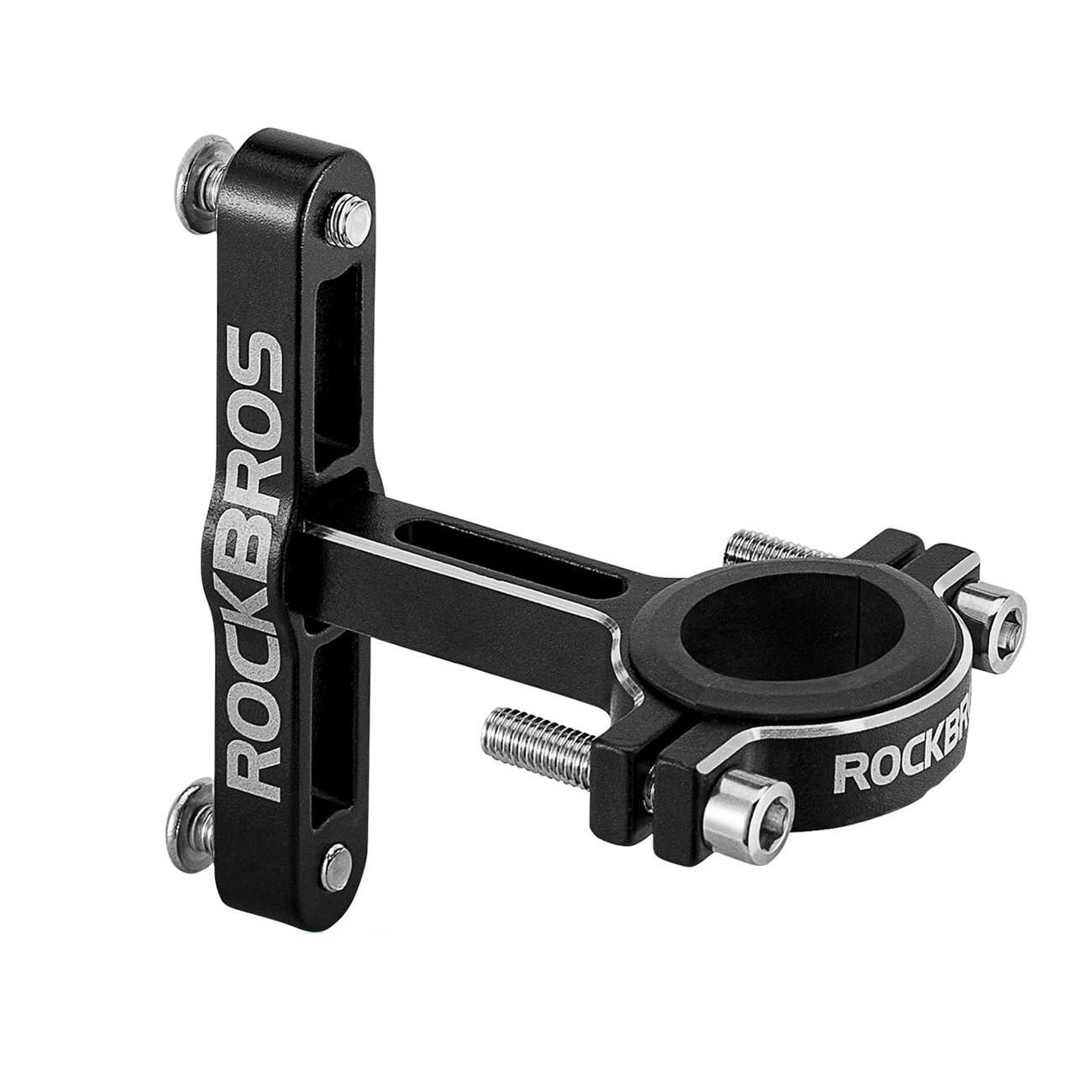 Rockbros KS-416 regulējams alumīnija pudeles turētāja adapteris – melns