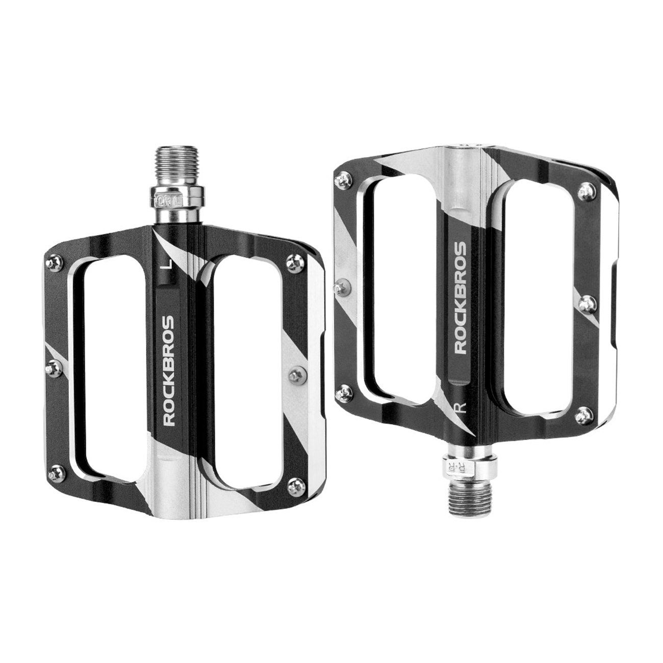 Rockbros K306-BK alumīnija MTB velosipēda pedāļi – melni