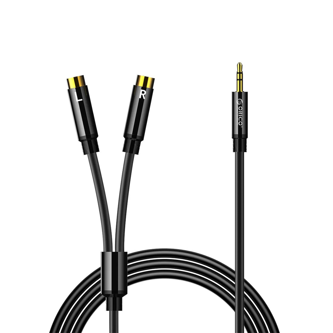 Orico AXRF audio cable mini jack 3.5 mm to 2x RCA female 5 m - black