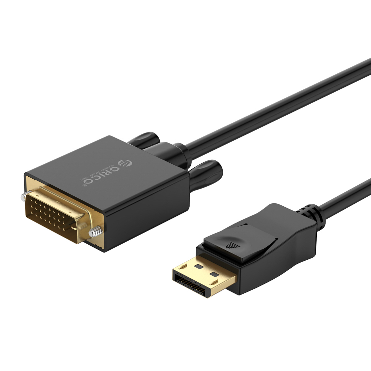 Orico XD-DTD DisplayPort–DVI, 4K kabelis, 2 m – melns