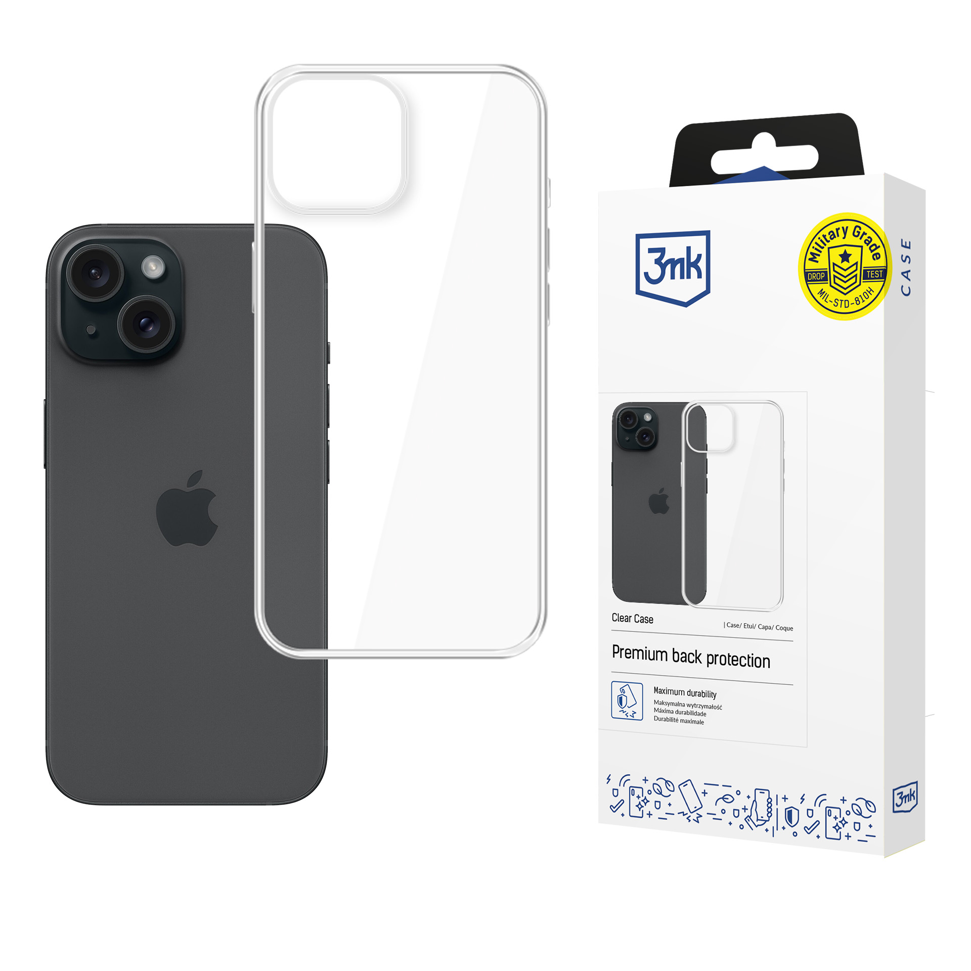 3mk Clear Case for iPhone 13 / 14 - transparent
