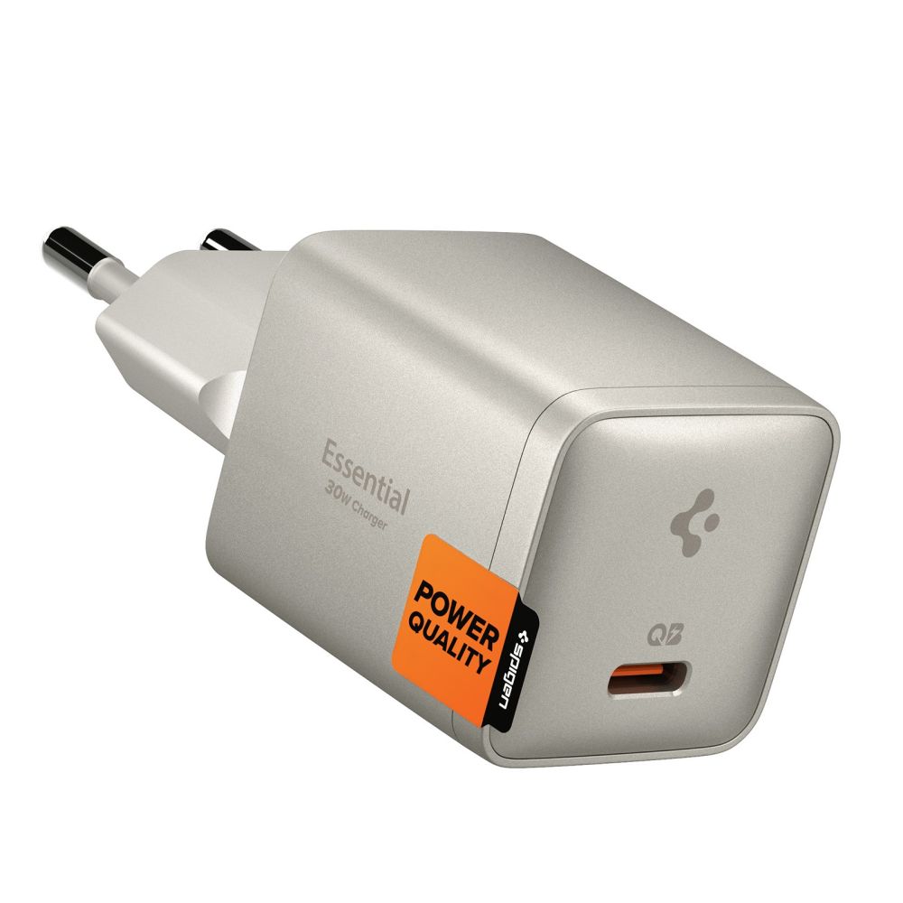 Spigen Essential EE301EU 1 porta 30 W sienas lādētājs – titāna krāsā