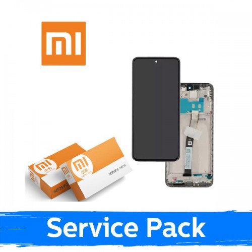 LCD Display Compatible With Xiaomi Redmi Note 10 / Note 10S / Poco M5s Black With Frame (Service Pack)