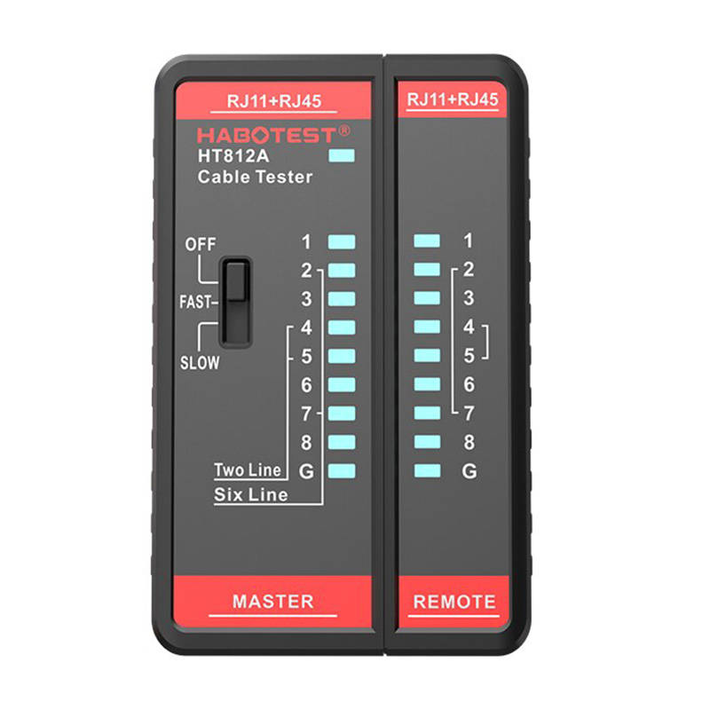 Tīkla kabeļu testeris Habotest HT812A RJ45/RJ14/RJ12/RJ9