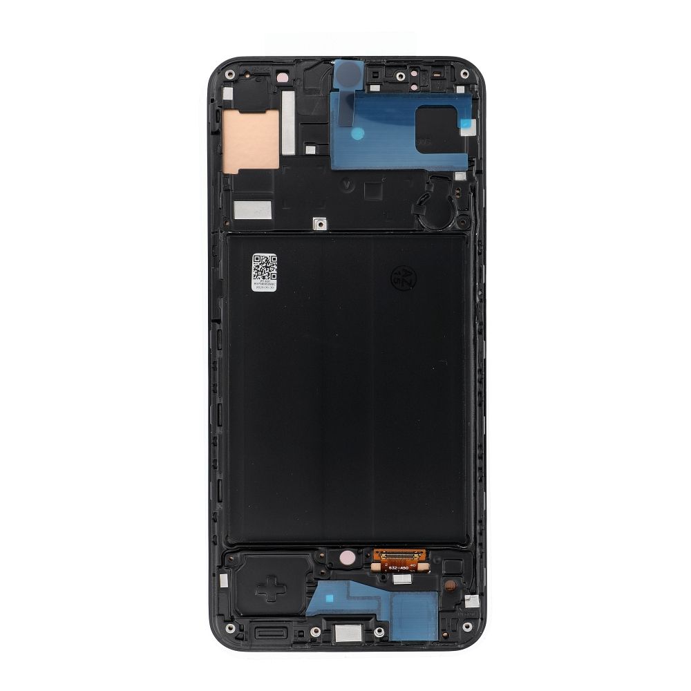REWA OLED LCD displejs ar rāmi SAMSUNG A50, melns